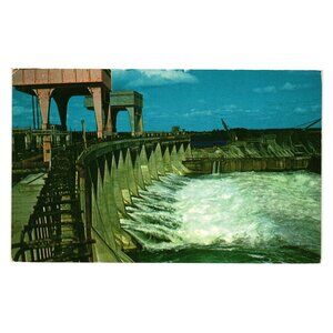Billion Dollar St Lawrence River Seaway Power Project Historic Postcard 1959